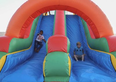 this image shows inflatable slides in Roseville, CA